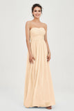 clean-lined bridesmaid dress night-out dress chiffon strapless formal evening gowns