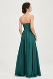 clean-lined bridesmaid dress night-out dress chiffon strapless formal evening gowns