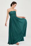 clean-lined bridesmaid dress night-out dress chiffon strapless formal evening gowns