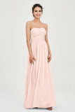 clean-lined bridesmaid dress night-out dress chiffon strapless formal evening gowns