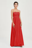 clean-lined bridesmaid dress night-out dress chiffon strapless formal evening gowns