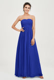 clean-lined bridesmaid dress night-out dress chiffon strapless formal evening gowns