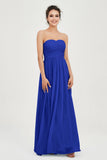 clean-lined bridesmaid dress night-out dress chiffon strapless formal evening gowns
