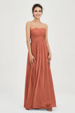 clean-lined bridesmaid dress night-out dress chiffon strapless formal evening gowns