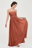 clean-lined bridesmaid dress night-out dress chiffon strapless formal evening gowns