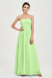 clean-lined bridesmaid dress night-out dress chiffon strapless formal evening gowns