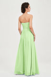 clean-lined bridesmaid dress night-out dress chiffon strapless formal evening gowns