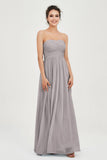 clean-lined bridesmaid dress night-out dress chiffon strapless formal evening gowns