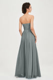 clean-lined bridesmaid dress night-out dress chiffon strapless formal evening gowns