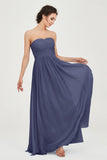 clean-lined bridesmaid dress night-out dress chiffon strapless formal evening gowns