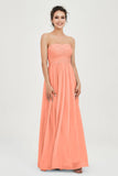 clean-lined bridesmaid dress night-out dress chiffon strapless formal evening gowns