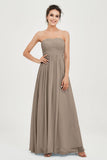 clean-lined bridesmaid dress night-out dress chiffon strapless formal evening gowns