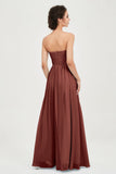 clean-lined bridesmaid dress night-out dress chiffon strapless formal evening gowns