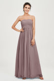 clean-lined bridesmaid dress night-out dress chiffon strapless formal evening gowns