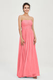 clean-lined bridesmaid dress night-out dress chiffon strapless formal evening gowns