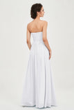 clean-lined bridesmaid dress night-out dress chiffon strapless formal evening gowns