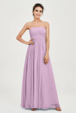 clean-lined bridesmaid dress night-out dress chiffon strapless formal evening gowns