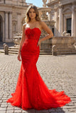 Mermaid Sweetheart Tulle Lace Prom Dress