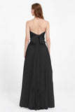 Sweetheart neckline tulle backless formal evening dresses pleated ruched bridesmaid dress