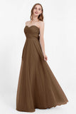Sweetheart neckline tulle backless formal evening dresses pleated ruched bridesmaid dress