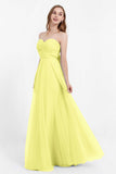 Sweetheart neckline tulle backless formal evening dresses pleated ruched bridesmaid dress