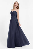 Sweetheart neckline tulle backless formal evening dresses pleated ruched bridesmaid dress