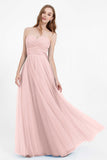 Sweetheart neckline tulle backless formal evening dresses pleated ruched bridesmaid dress