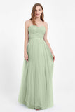 Sweetheart neckline tulle backless formal evening dresses pleated ruched bridesmaid dress