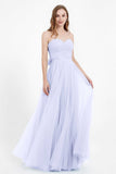 Sweetheart neckline tulle backless formal evening dresses pleated ruched bridesmaid dress