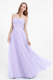 Sweetheart neckline tulle backless formal evening dresses pleated ruched bridesmaid dress