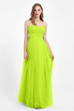 Sweetheart neckline tulle backless formal evening dresses pleated ruched bridesmaid dress
