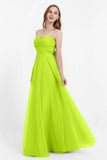 Sweetheart neckline tulle backless formal evening dresses pleated ruched bridesmaid dress