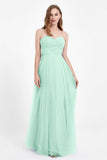 Sweetheart neckline tulle backless formal evening dresses pleated ruched bridesmaid dress