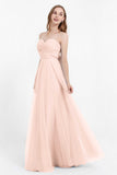 Sweetheart neckline tulle backless formal evening dresses pleated ruched bridesmaid dress