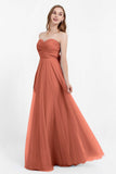 Sweetheart neckline tulle backless formal evening dresses pleated ruched bridesmaid dress