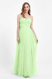 Sweetheart neckline tulle backless formal evening dresses pleated ruched bridesmaid dress