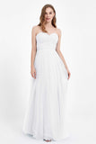 Sweetheart neckline tulle backless formal evening dresses pleated ruched bridesmaid dress