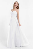 Sweetheart neckline tulle backless formal evening dresses pleated ruched bridesmaid dress