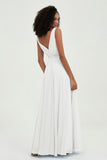 V Neck Chiffon A Line Bridesmaid Dress with Belt Formal Evening Dresses Prom Party Gons