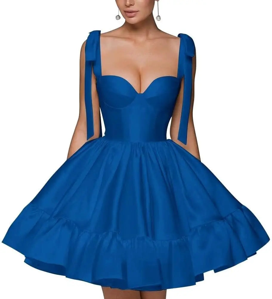 Spaghetti Strap Sweetheart Homecoming Dresses A Line Prom Dress Short Mini Prom Formal Evening Ball Gowns Party Gown