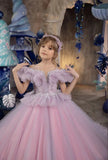 Wedding Ruffles Floor Length Girl Kids Birthday Ball Gown First Holy Communion Gowns Customized Princess Flower Girl Dresses
