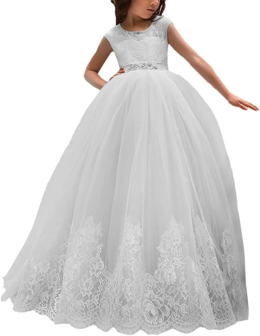 Flower Girl Dress for Wedding Kids Lace Pageant Ball Gowns princess dress ball gown  girls dresses for party and wedding