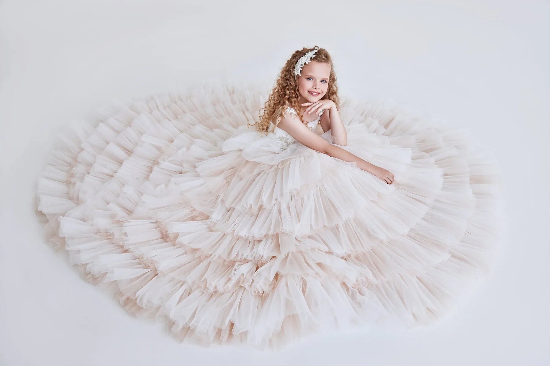 Ärmelloses, gestuftes, elegantes Mädchen-Kindergeburtstagskleid, Erstkommunionkleid, errötendes Rosa, Blumenmädchenkleid für Hochzeit, Pailletten 