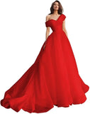 Custom made One Shoulder Tulle Prom Dresses Long Quinceanera Dress Ball Gown Organza Puffy Wedding Dress for Bride Bridal Gowns