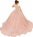 Tulle Flower Girl Dresses for Wedding Floral Appliques Princess Pageant Dress Girls Birthday Party Ball Gown