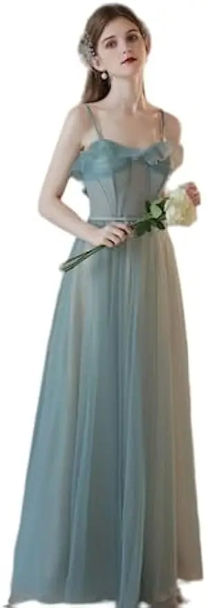 Spaghettiträger Mesh Ball Abendkleider Geburtstag Damen Cocktail Party Kleid Formelle Abendkleid Party Hochzeit Down 
