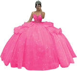 Puffy Tulle Quinceanera Dresses Ball Gown Strapless Long Sweet 16 Dress Sweetheart Sparkly Evening Gown ball gown dress