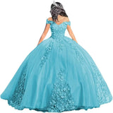 Luxury Off Shoulder Quinceanera Dresses Puffy Floral Lace Beaded Prom Dresses Sweet 15 16 Ball Gown with Train Quinceanera Gowns