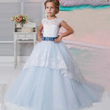 Prinzessinnenkostüm, elegantes, flauschiges Blumenmädchenkleid für Hochzeit, ärmellos, Schleife, Erstkommunion, Geburtstagsfeier, Festzugskleider 