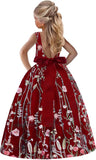 3D Flower Applique Floral Fairy Embroidered Overlay Strap Tie Tulle One Shoulder A-Line Flower Girl Dress princess dress